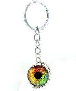 Anatomical Eye Ball keychain - Dragon Eye pendant Human- double sides key chain ring for doctor